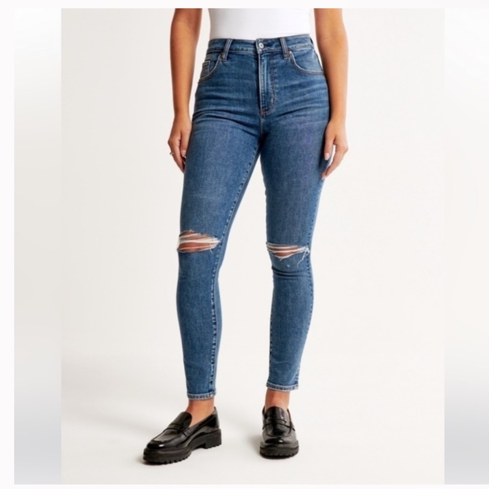 Abercrombie & Fitch Curve Love The Super Skinny Ankle High Rise 34 / 18 Regular